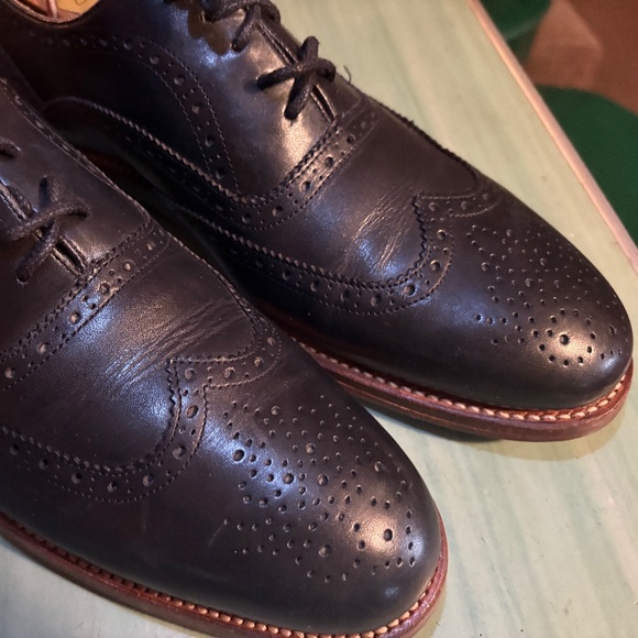 Mens Oliver Sweeney Black Oxford Brogue Aldeburgh Wing Tips UK 9 US 10 main image 9